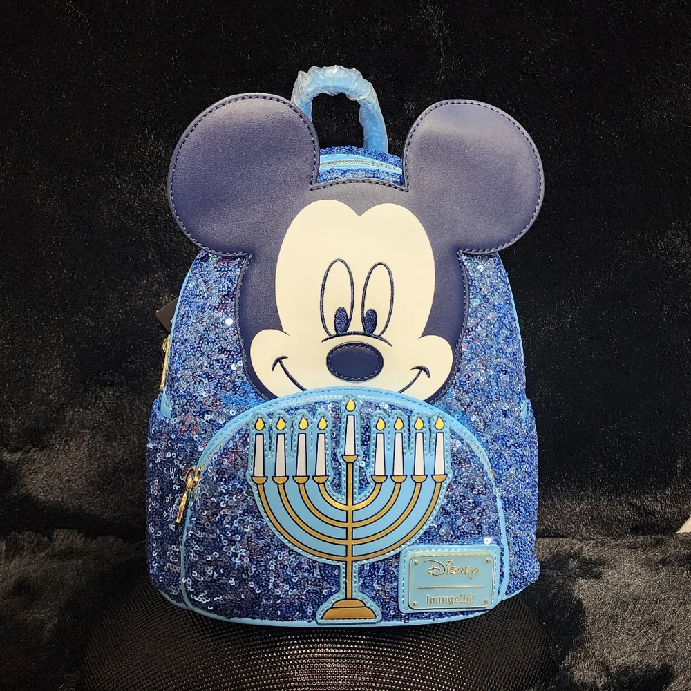 Loungefly Hanukkah Mickey Mouse Mini Backpack
